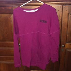 VS pink burgundy sweatshirt